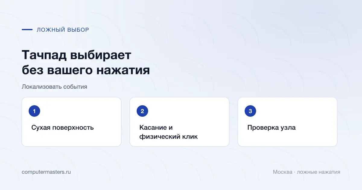 Проверка ложных нажатий тачпада без касания в Москве