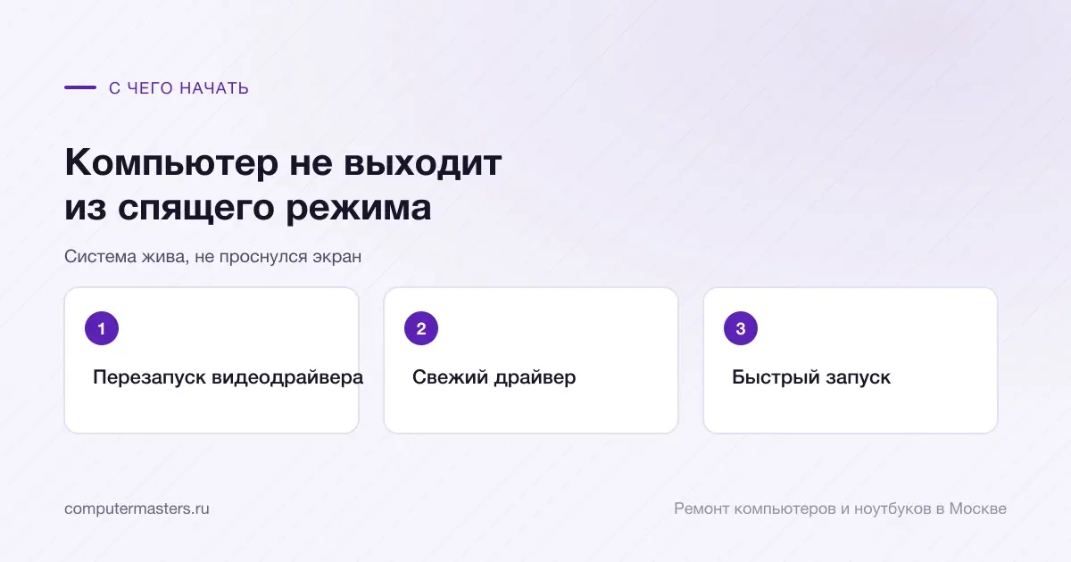 Три шага по порядку: перезапуск видеодрайвера, свежий драйвер, быстрый запуск